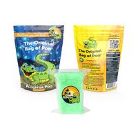 The Original Bag of Poo Novelty Cotton Candy Gag Gift (Green Apple Alligator)