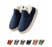 The Original Fluffy Slippers, Winter Thick Sole Anti-Skid Cozy Warm Plush Cloud Hausschuhe(Blue,6-7Women/5-6Men)