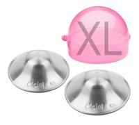 The Original Silver - Copas de lactancia para pezones para recién nacidos lactantes, artículos esenciales para la lactancia materna para recién nacidos, cubiertas para pezones, cubierta posparto (XL