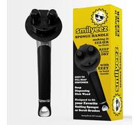 The Original Smiling Handle con dispensador de jabón para Scrub Daddy (Reg. TM) Esponja y Scrub Moji Sponge (Negro)