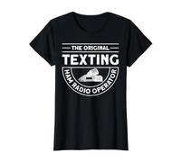 The Original Texting Ham Radio Operator Camiseta gráfica económica, Mujer, Negro, XL