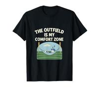 The Outfield Is My Comfort Zone Diseño de béisbol Camiseta