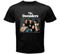 The Outsiders 80'S Drama Movie Funny Tees Casual Streetwear Unisex 100% Cotton Short-Sleeve T-Shirts Black XXL