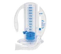 The Oxygen Store Espirómetro ejercicio de respiración profunda, monitor de capacidad pulmonar de hasta 2500 ml, sin látex con indicador de objetivo ajustable, transparente, talla única