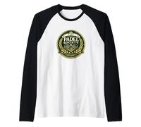 The Padel Society Elegante Crest Padel Jugador Camiseta Manga Raglan