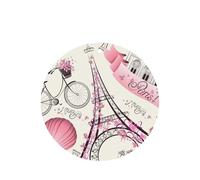 The Paris Tower And A Bicycle - Juego de tarjetas de ambientador redondas para coche, aroma a lavanda, 10/24 piezas