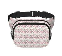 The Paris Tower and a Bicycle Print - Riñonera cuadrada de doble capa para hombres y mujeres, viajes, deportes, camping, uso diario