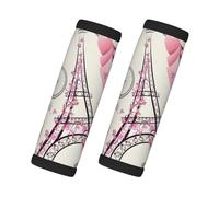 The Paris Tower And A Bicycle Print Travel Essentials - Empuñaduras envolventes para equipaje (2 paquetes de maletas de fácil identificación)