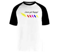 The Partridge Family Cmon Get Happy Camiseta De Béisbol Unisex Blanca De Manga Corta