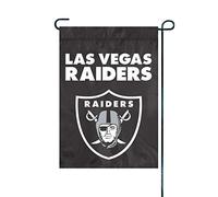 The Party Animal NFL Oakland Raiders NFL Bandera de jardín, negro, 18 x 12.5 pulgadas