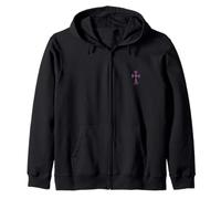 The Pave Diamonds Amethyst Cross Sudadera con Capucha