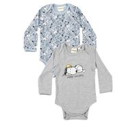 The Peanuts Snoopy Body bebé niño Set 2 uds - Pijama Pelele ML Azul/Gris (62-68)