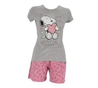 The Peanuts Snoopy | Pijama de Minnie Mouse para Mujer Conjunto de Pijama de Manga Corta Camisón Parte Superior Pantalones Casual Pijama Pjs S M L XL XXL, Rosa., L