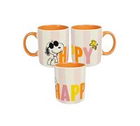 The Peanuts Snoopy - Taza de café (cerámica, 320 ml), color blanco y naranja