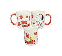 The Peanuts Snoopy - Taza de café (cerámica, 320 ml), color blanco y rojo