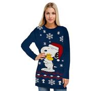 The Peanuts Snoopy - Vestido de punto para mujer, color azul