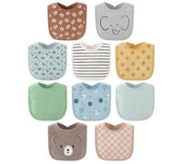 The Peanutshell Baberos de bebé para niños o niñas, tela de rizo, alimentación, babeo, dentición esencial para recién nacidos, bebés, bebés pequeños, género neutro, paquete de 10, artículos
