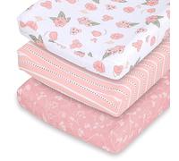 The Peanutshell Fundas para cambiador para niñas, paquete de 3, floral