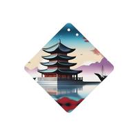 The Pearl Of The Ori - Ambientadores para coche, 4 unidades, cuadrados, para colgar en tabletas de aromaterapia, ambientadores perfumados para dormitorio y baño