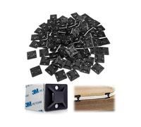 The perfect base for cable ties,Install base cable strap holder,Spiral mounting base,Cable clips are self-adhesive,Self-adhesive threaded base,100 Pcs