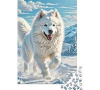 The Perro Eskimo Americano Rompecabezas Imposible,desafío for Adults Juego EduGatoivo 1000 Piezas Obra De Arte De Juego De para Adultos, Regalos A Partir De 14 Años 1000pcs (75x50cm)