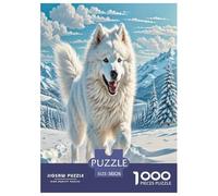 The Perro Eskimo Americano Rompecabezas Imposible,desafío para Adultos Juego Educativo 1000 Piezas Obra De Arte De Juego De para Adultos Y Niños A Partir De 12 Años 38x26cm/1000pcs