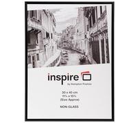 The Photo Album Co Hampton Frames Aluminium PAAF3040BBLK - Marco de Fotos para certificados, acrílico, 30 x 40 cm, Color Negro