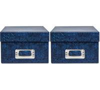 The Photo Album Company Limited | Caja almacenamiento fotos | Azul, 22,4x16,7x11,4 cm, capacidad 700 fotos 10x15 cm | Sin ácidos, separadores incluidos | Organización segura (Paquete de 2)