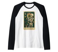 The Pickled Soul Funny Skeleton Pickle Jar Tarot Card Vibe Camiseta Manga Raglan