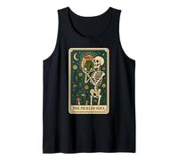 The Pickled Soul Funny Skeleton Pickle Jar Tarot Card Vibe Camiseta sin Mangas