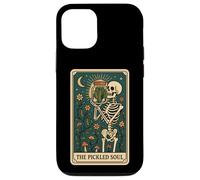 The Pickled Soul Funny Skeleton Pickle Jar Tarot Card Vibe Carcasa para iPhone 12/12 Pro