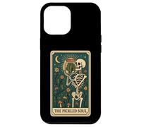 The Pickled Soul Funny Skeleton Pickle Jar Tarot Card Vibe Carcasa para iPhone 12 Pro MAX