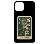 The Pickled Soul Funny Skeleton Pickle Jar Tarot Card Vibe Carcasa para iPhone 13