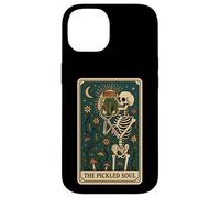 The Pickled Soul Funny Skeleton Pickle Jar Tarot Card Vibe Carcasa para iPhone 14