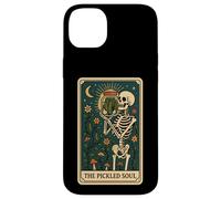 The Pickled Soul Funny Skeleton Pickle Jar Tarot Card Vibe Carcasa para iPhone 14 Plus
