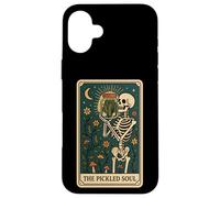 The Pickled Soul Funny Skeleton Pickle Jar Tarot Card Vibe Carcasa para iPhone 16 Plus