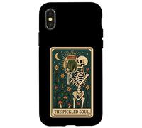 The Pickled Soul Funny Skeleton Pickle Jar Tarot Card Vibe Carcasa para iPhone X/XS