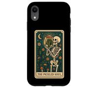 The Pickled Soul Funny Skeleton Pickle Jar Tarot Card Vibe Carcasa para iPhone XR
