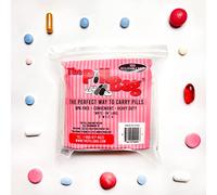 The Pill Bag |1 paquete de 100| Reutilizable, pequeño, resistente, viajes, pastillero, uso diario, a prueba de olores, impermeable, duradero, vitaminas, medicina, portátil, comestible, pastillero