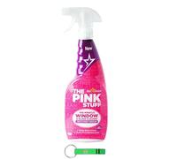 The Pink Stuff Limpiador de cristales en espray de vinagre de rosa/elimina la grasa y la suciedad de ventanas, espejos y otras superficies de cristal, 750 ml + llavero Beni Culinari gratuito