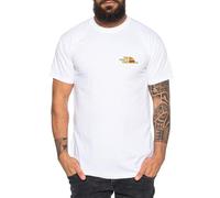 The Pirate King Camiseta Bordadas para Hombre - Straw Hat Piece Anime Manga Luffy Pirata, Color:Blanco, Talla:L