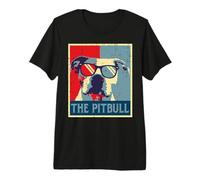The Pitbull Retro Poster Vintage Pittie Dog Lover Owner Gift Camiseta Premium