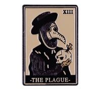The Plague Doctor XIII 13 Tarot Card Death Gothic 1.2" Pin de solapa esmaltado, 1.2 Inches, Esmalte, Esmalte
