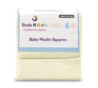 THE PLANET STORE Dudu N Girlie - Cuadrados de Muselina para bebé, 100% algodón, 72 x 72 cm, 6 Piezas, Color Rosa