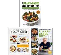 The Plant-Based Diet Revolution [tapa dura], The Medicinal Chef [tapa dura], Whole Foods Plan de dieta a base de plantas Fresh Start 3 libros