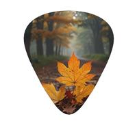 The Poetry of Autumn Prints - Púas de guitarra (12 piezas, 3 grosores diferentes, adecuadas para guitarra eléctrica y acústica)