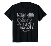 The Pogues Rum Sodomy Music Band by Rock Off Camiseta, Niños, Negro, 12 años