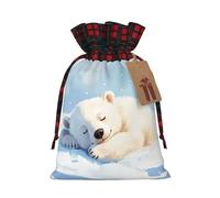 The Polar Bear Is Sleeping - Bolsas de cordón estampadas, bolsas de regalo de tela para joyas, bolsas de regalo y recuerdos de fiesta
