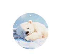 The Polar Bear Is Sleeping Print - Ambientador de coche de larga duración para coche, armario, zapatero, 6 unidades
