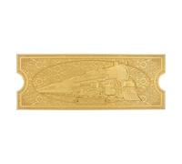 The Polar Express - Billete de Tren Chapado en Oro de 24 Quilates, edición Limitada Coleccionable, réplica Oficial de la película, Regalo para Fans y coleccionistas